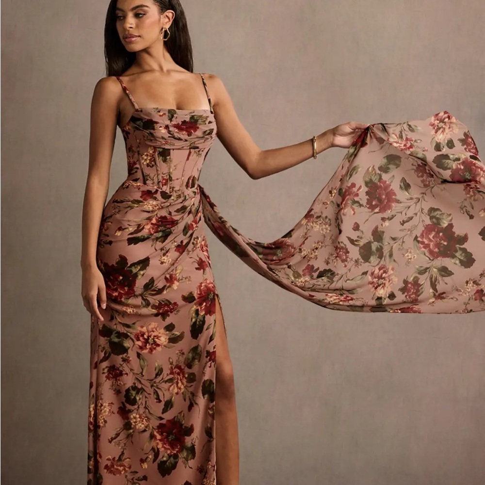Aurra Mauve Multi Maxi Dress